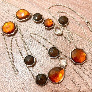 $1895 IPPOLITA  Sterling Silver Orange Quartz Wonderland Necklace Long 42"